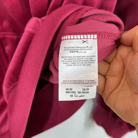 Juicy Couture black label pomegranate velour Beverly zip up jacket size XS - Picture 4 of 6